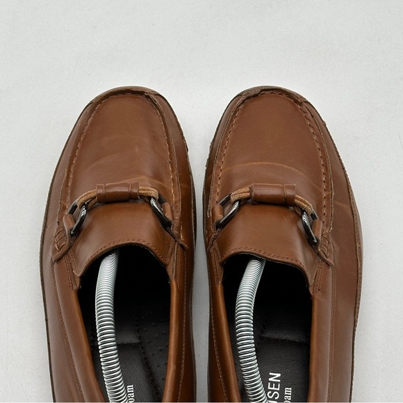 Van Heusen Size 8.5 M Drive Brown Memory Foam Bronze Accent Slip On Dress Shoe - Picture 4 of 12